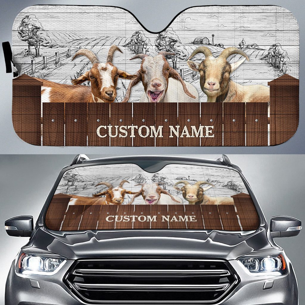 Goat Farming Custom Name 3D Sun Shade