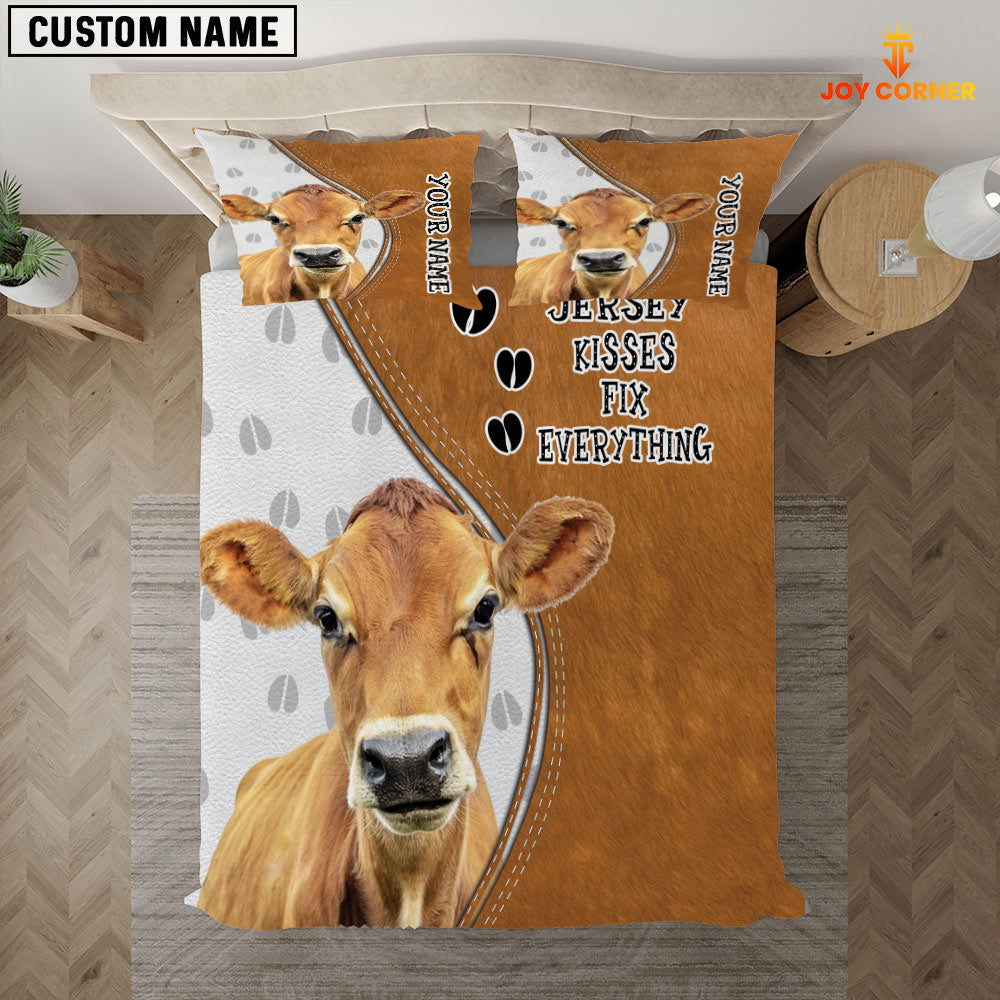 Jersey Kisses Fix Everything Custom Name Bedding Set