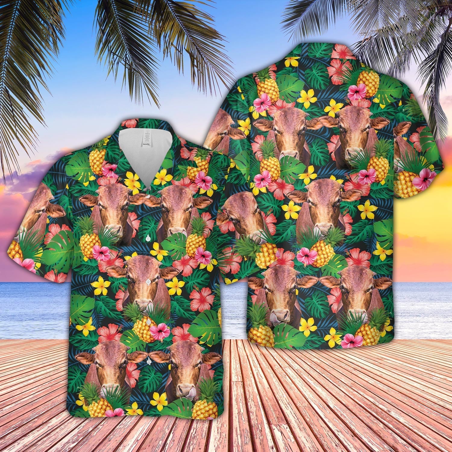 Beefmaster Summer Pattern 3D Hawaiian Shirt