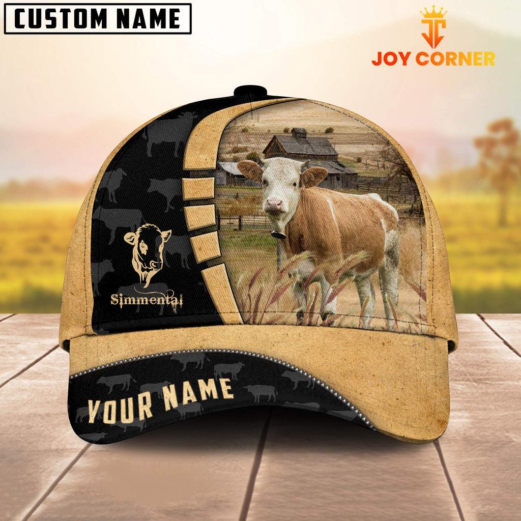 Custom Name Simmental Cattle 3D Cap TT2