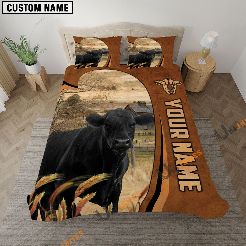 Black Angus Premium Brown Pattern 3D Bedding Set