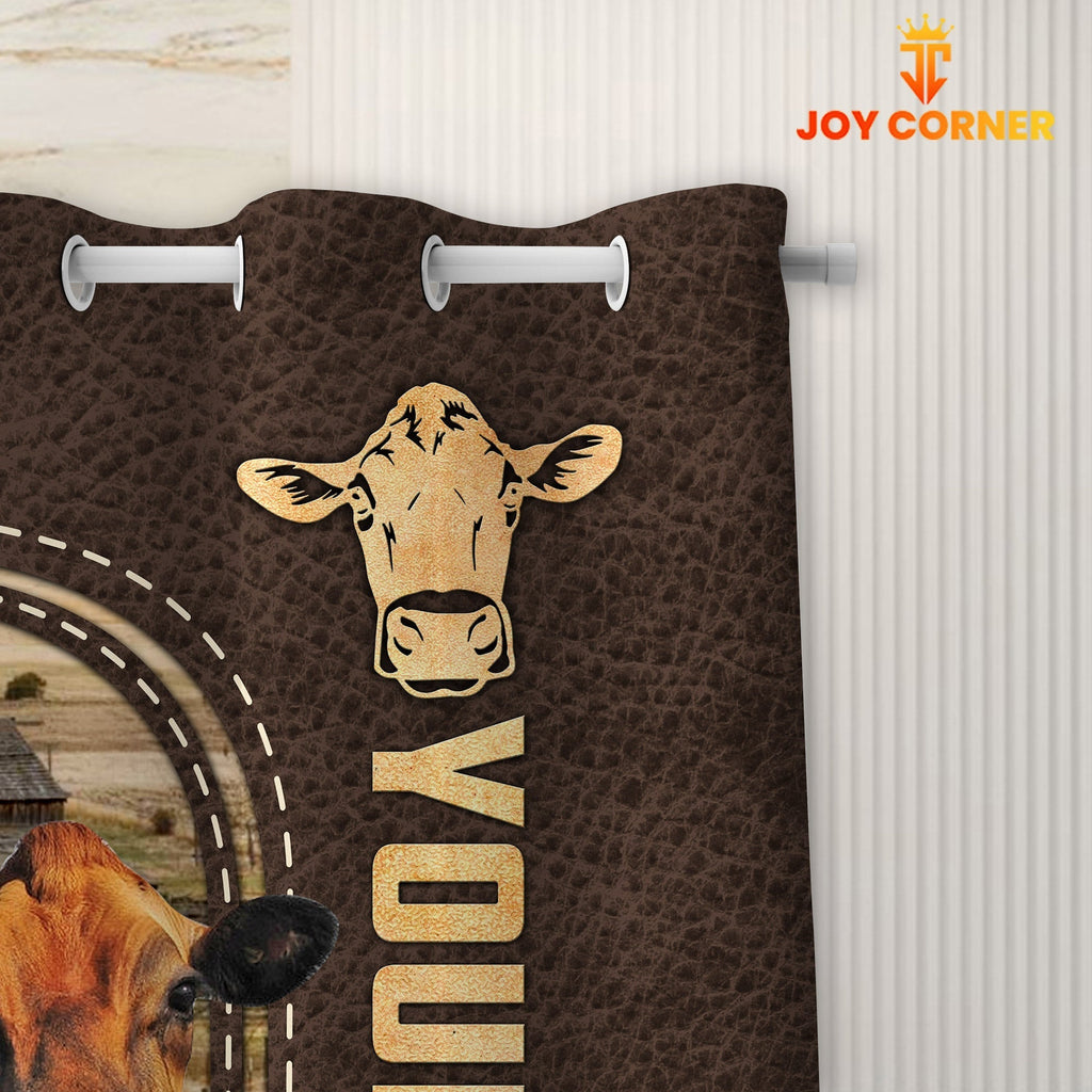 Jersey Leather Pattern Custom Name Shower Curtain