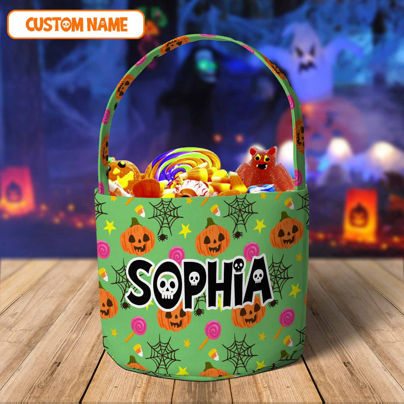 Personalized Name Halloween Basket