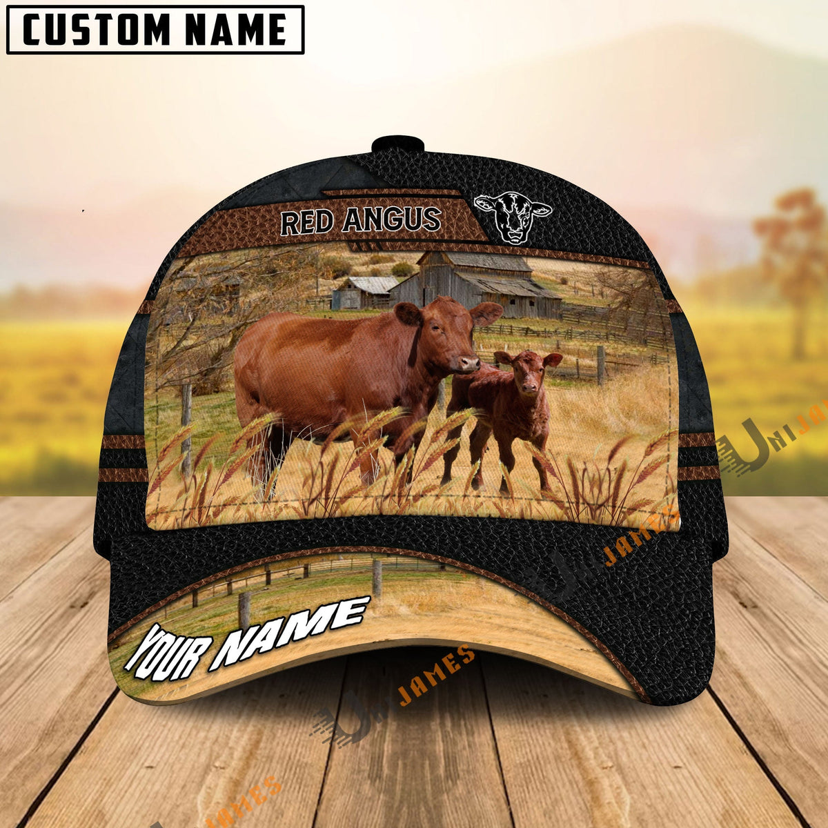 Red Angus Family Customized Name Cap
