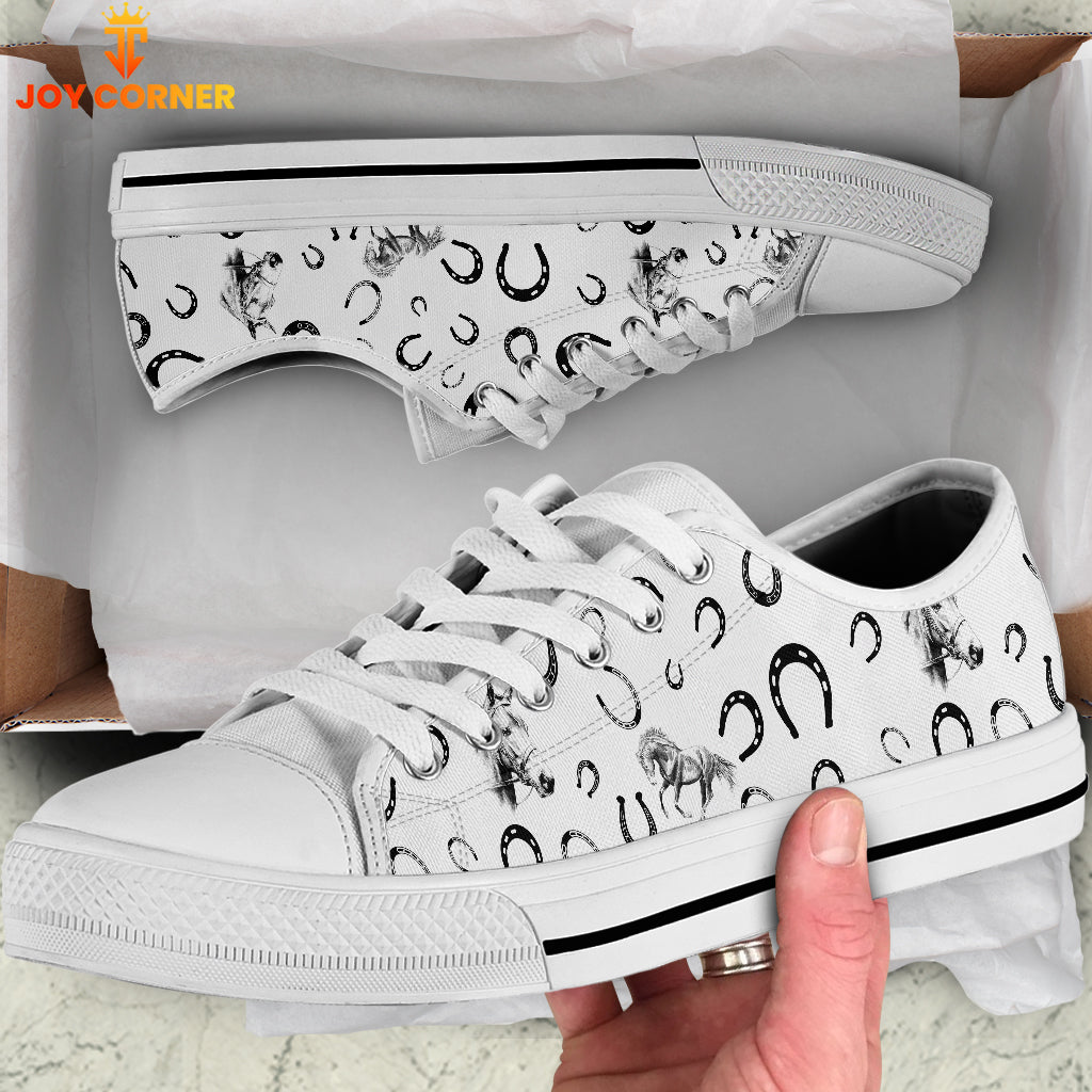 Horse Pattern Low Top Shoes