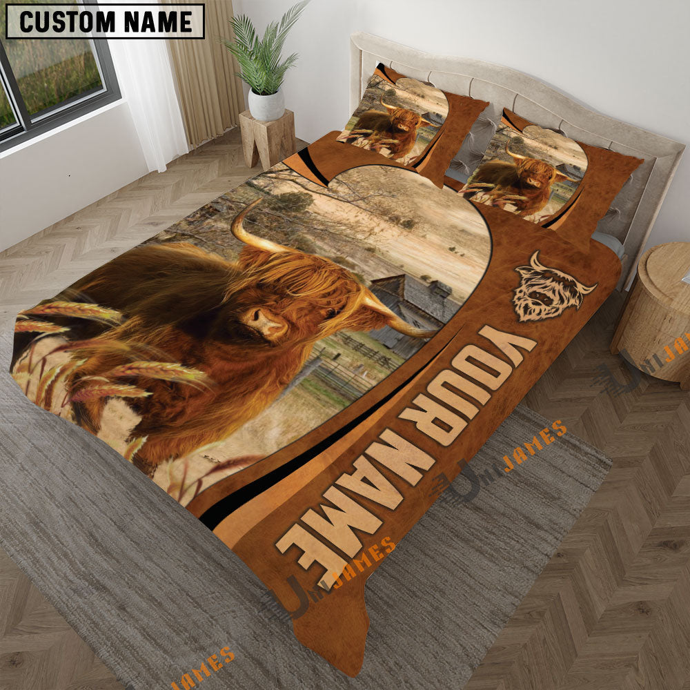 Highland Premium Brown Pattern 3D Bedding Set