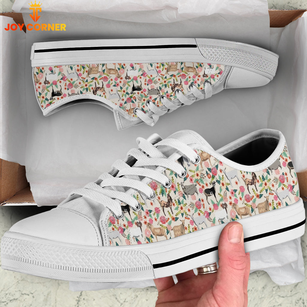 Goat Flower Pattern Shoes