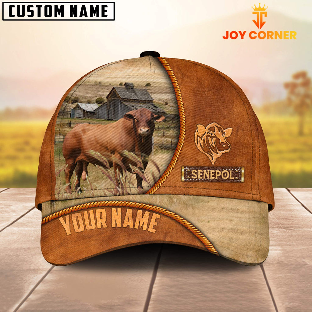 Custom Name Senepol Leather Pattern Cap