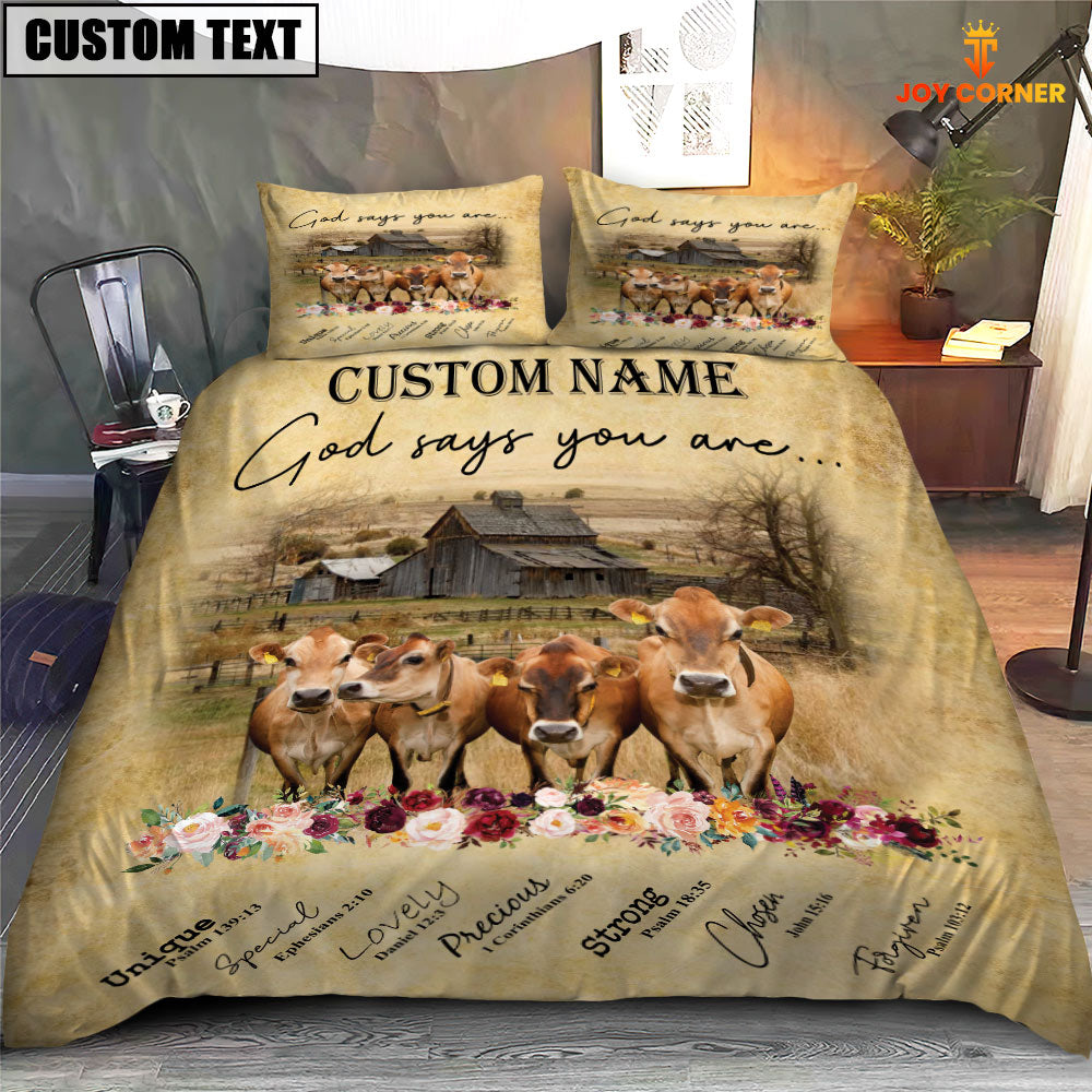 Jersey God Says You Are Custom Name Bedding Set