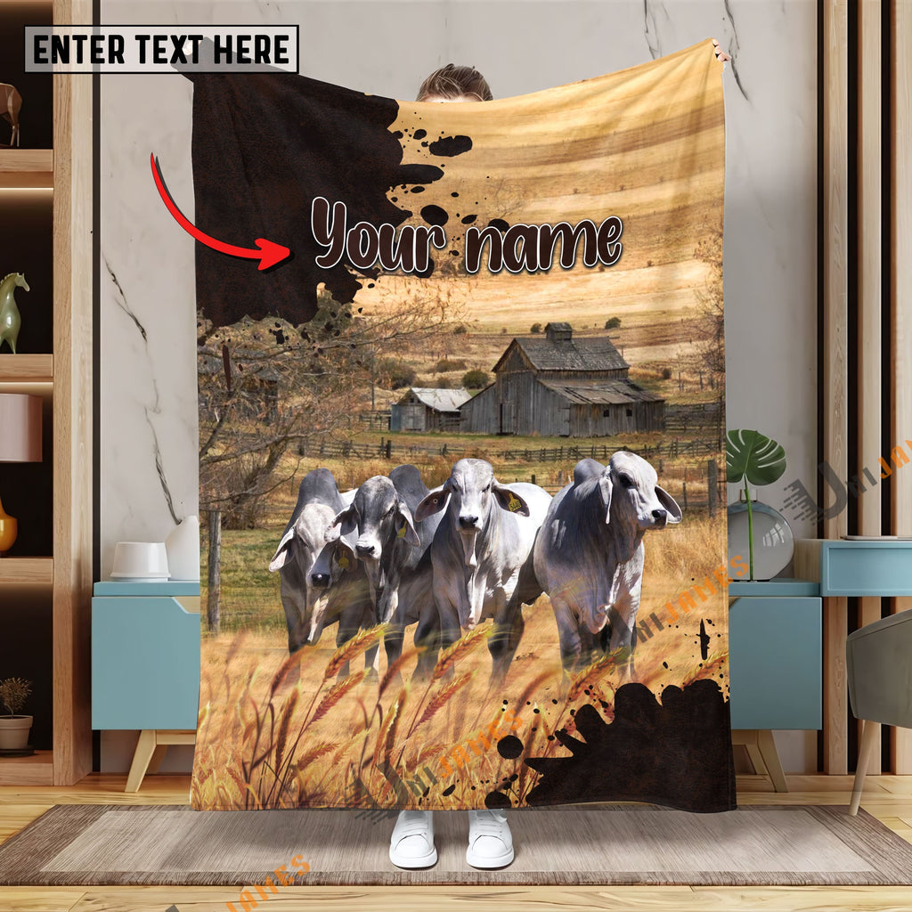 Personalized Name Diligent Brahman Blanket