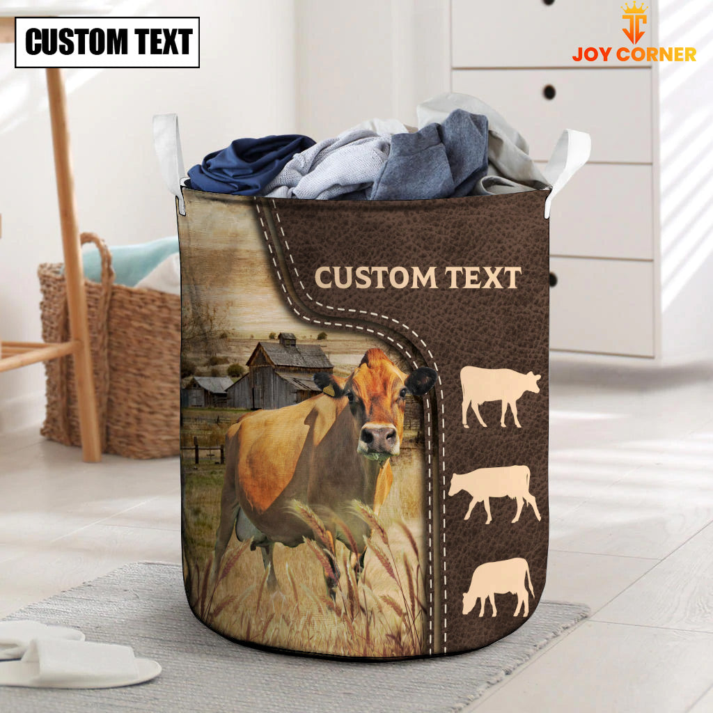 Jersey Custom Name Leather Pattern Laundry Basket