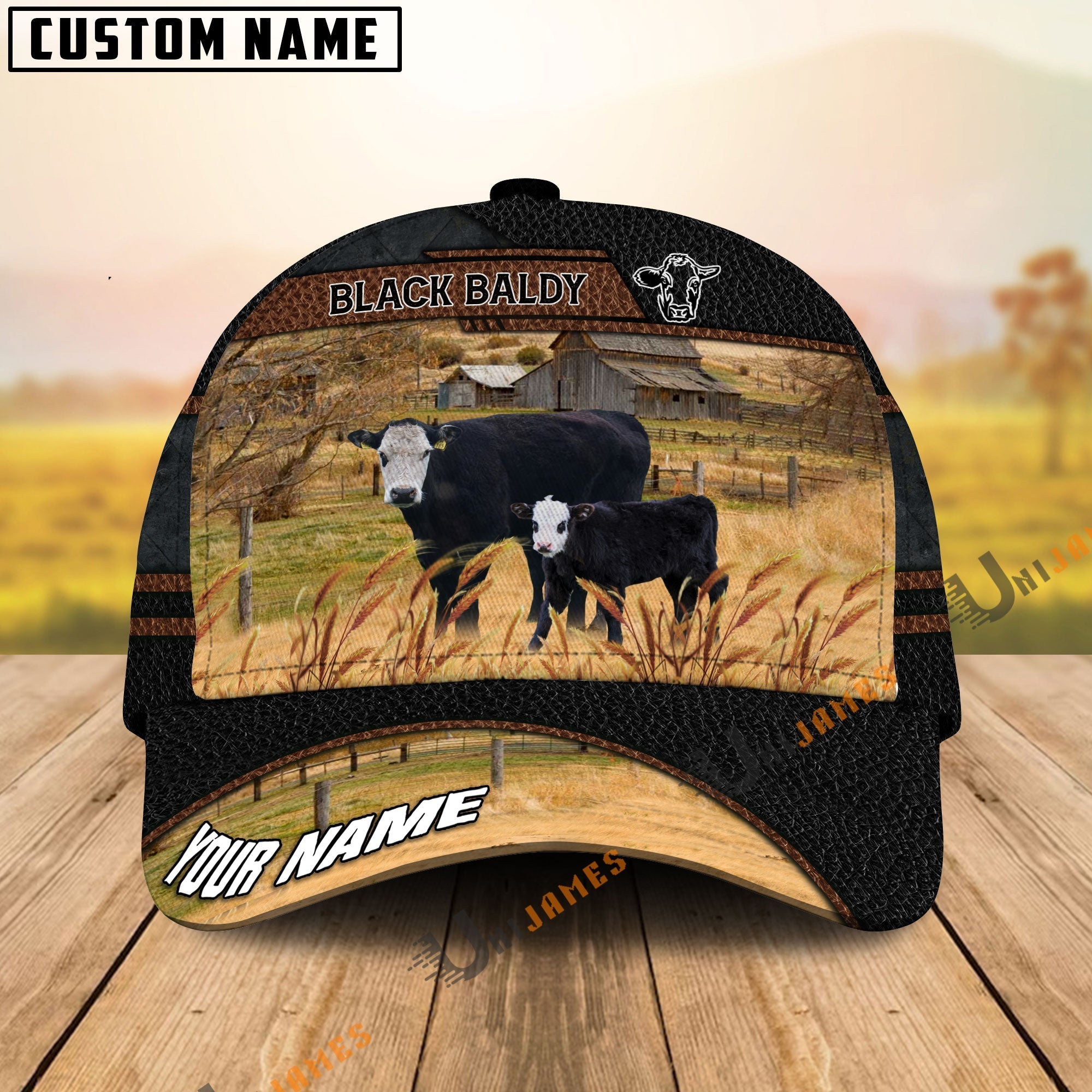 Black Baldy Family Customized Name Cap