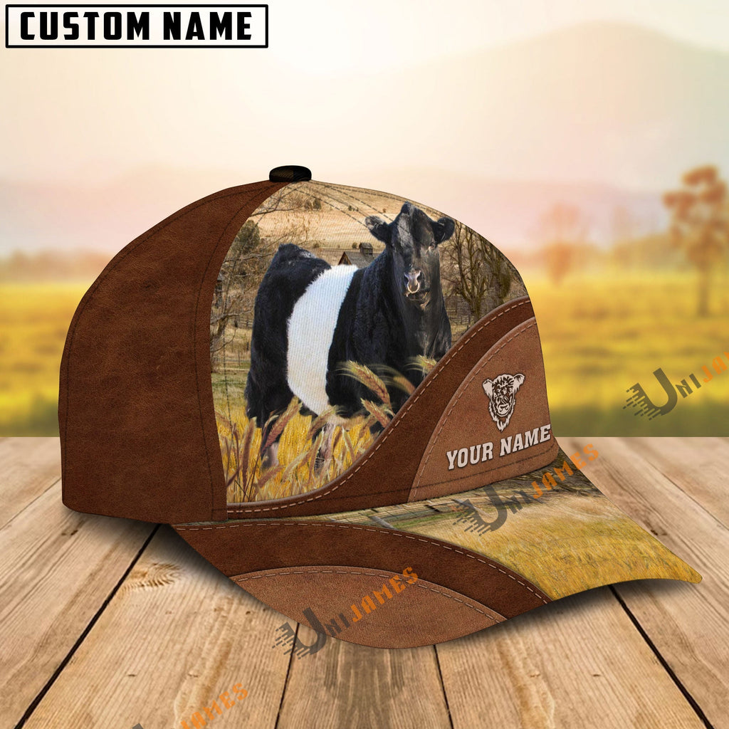 Belted Galloway Farm Living Pattern Customized Name Cap