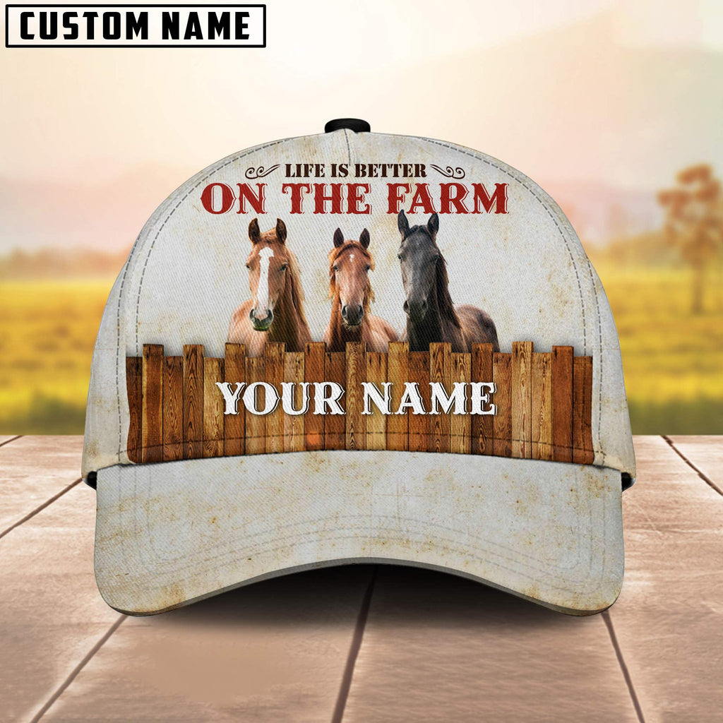 Horse Better On The Farm Customized Name Cap