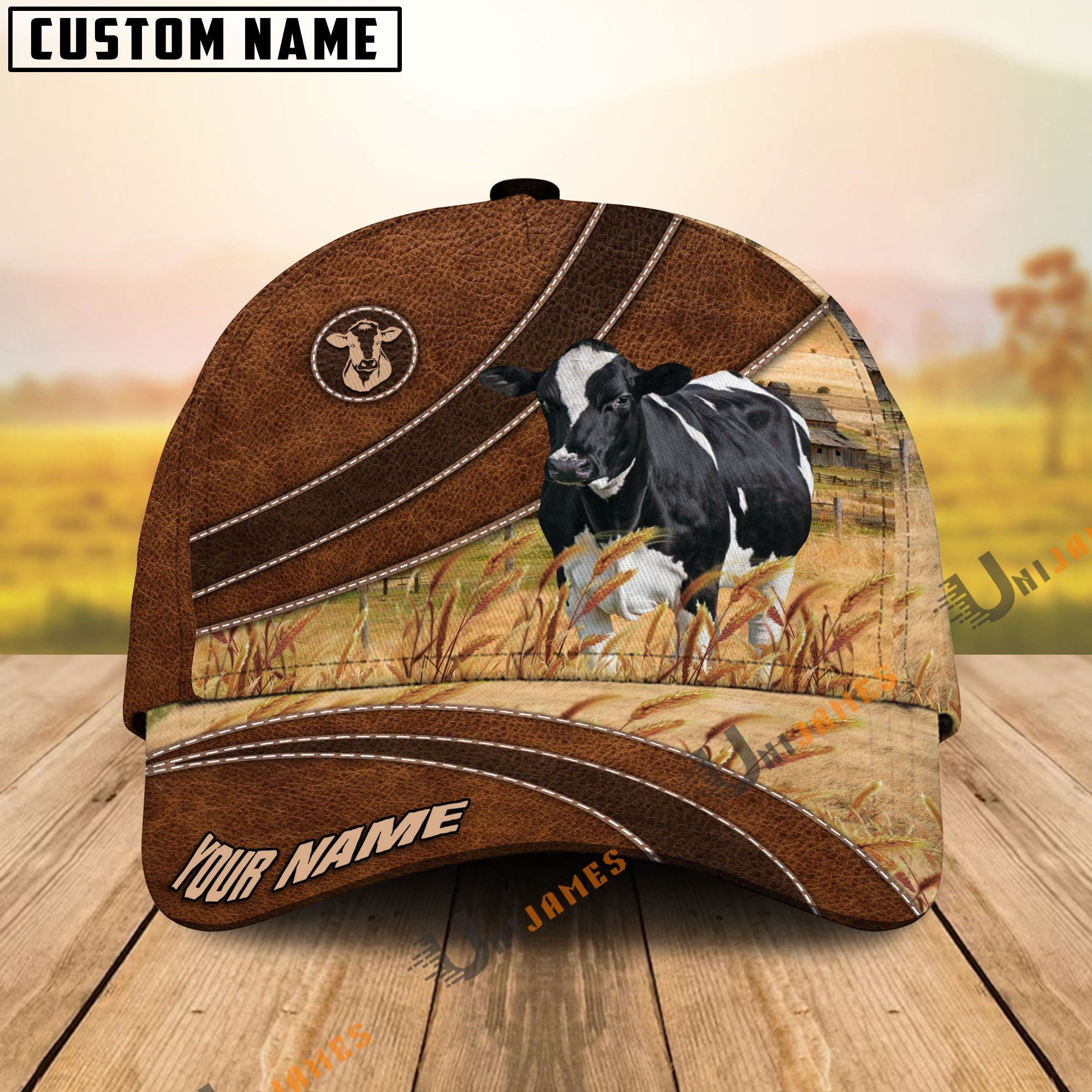 Holstein Cool Farming Customized Name Cap