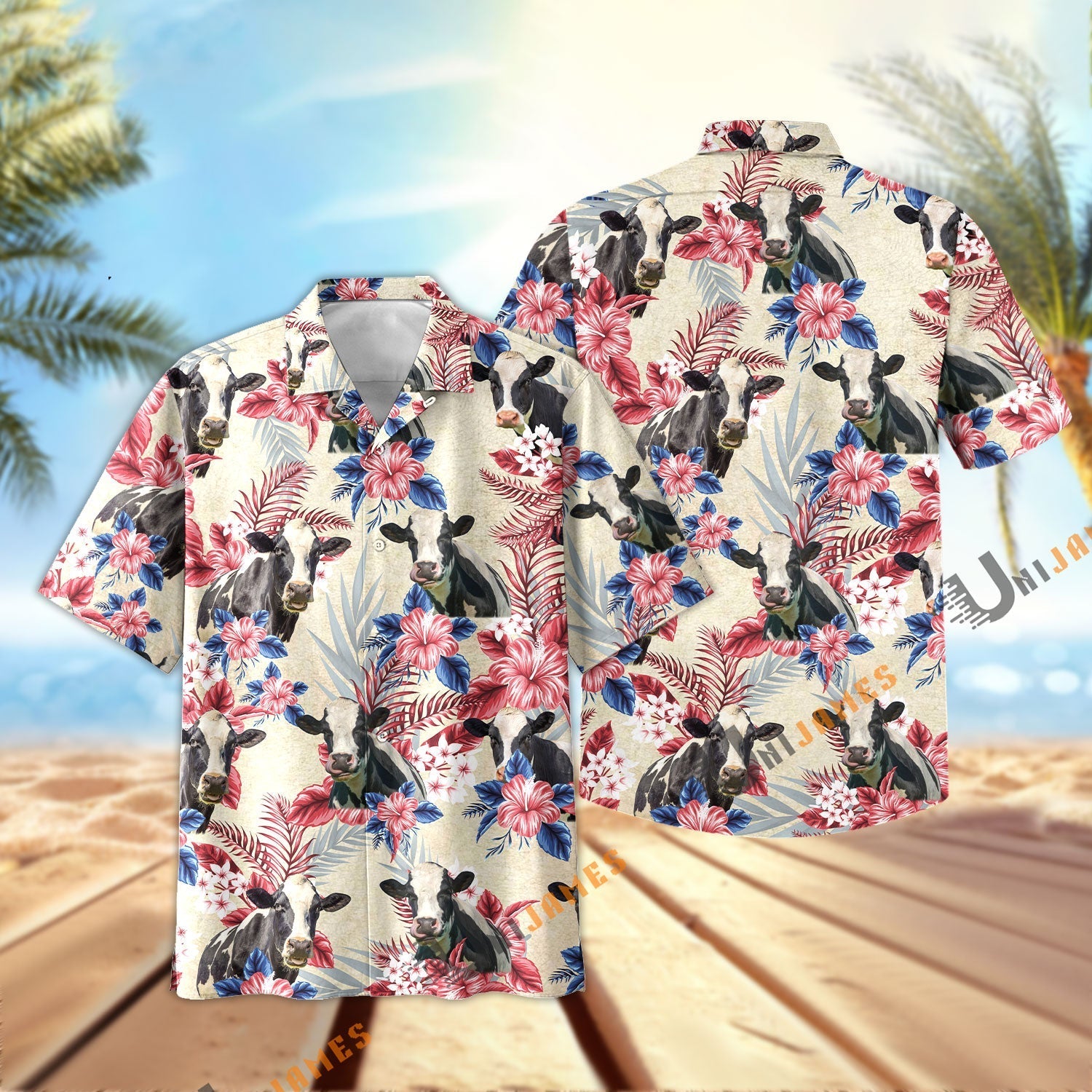 Holstein Flowers Cool Summer Pattern Hawaiian Shirt