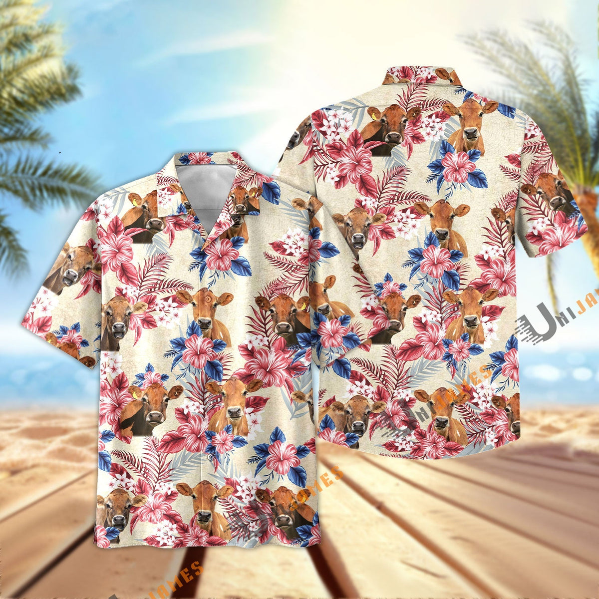 Jersey Flowers Cool Summer Pattern Hawaiian Shirt