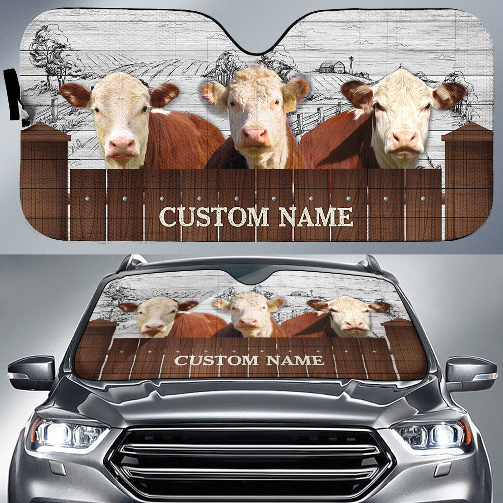 Hereford Farming Custom Name 3D Sun Shade