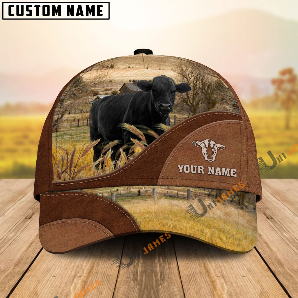 Black Angus Farm Living Pattern Customized Name Cap