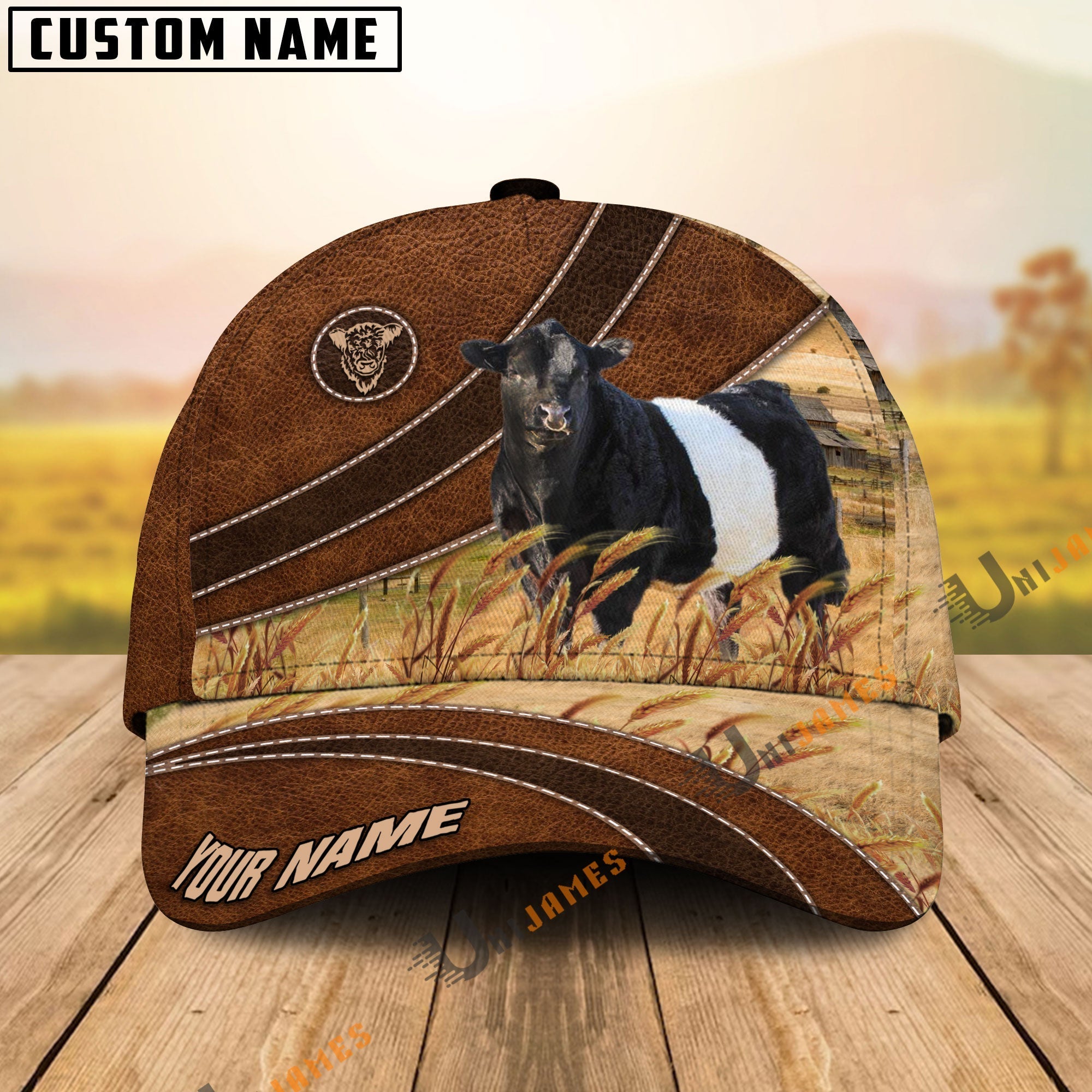 Belted Galloway Cool Farming Customized Name Cap