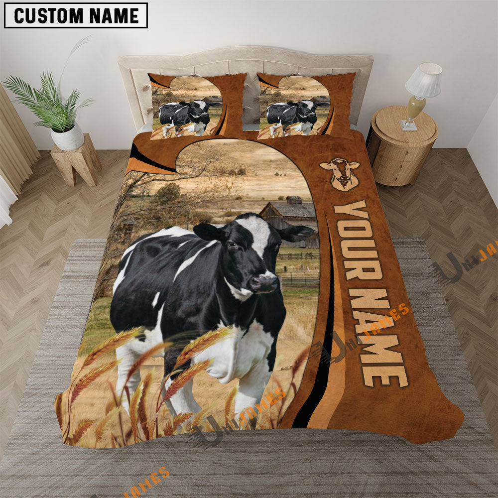 Holstein Premium Brown Pattern 3D Bedding Set
