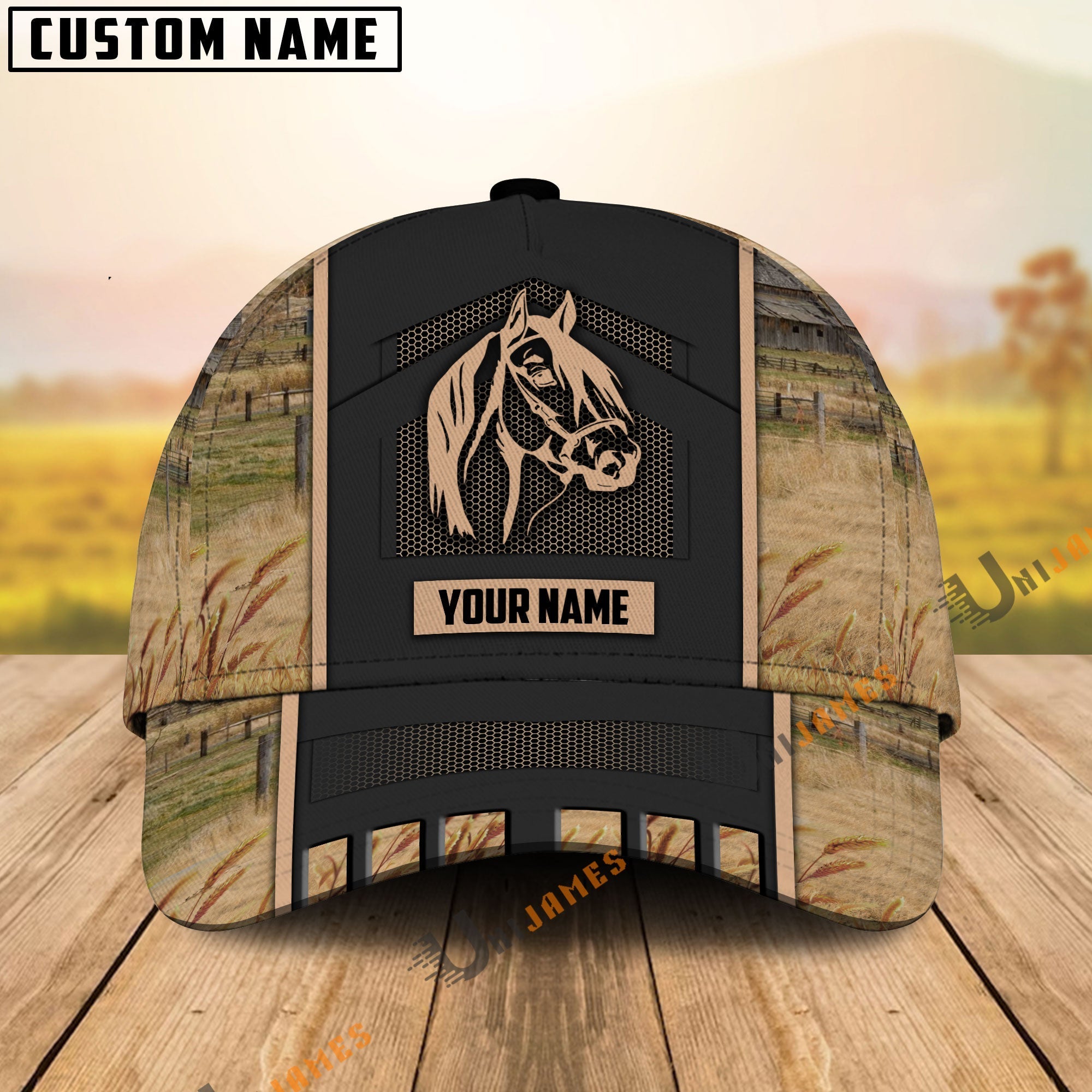 Horse Lover Customized Name Cap