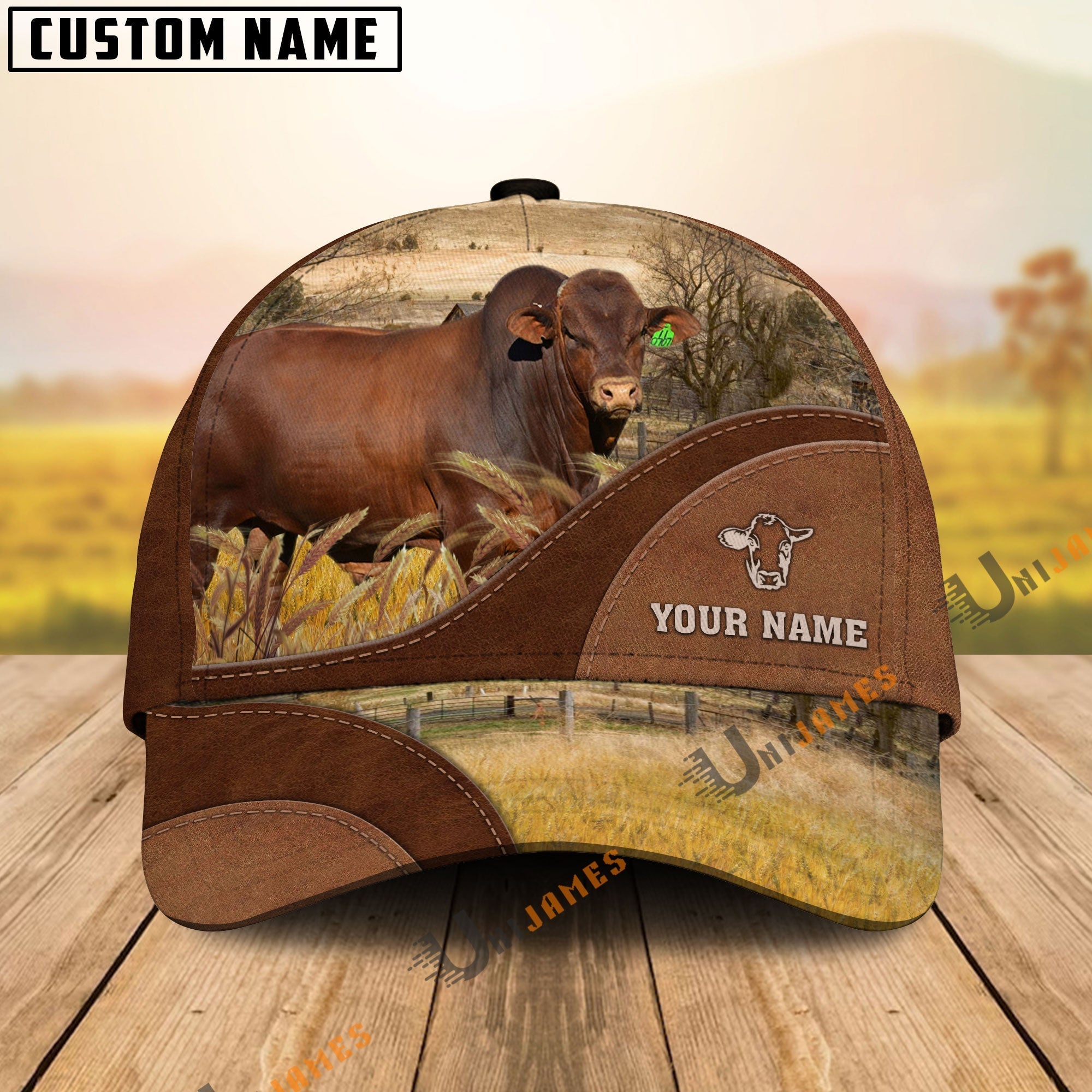 Beefmaster Farm Living Pattern Customized Name Cap