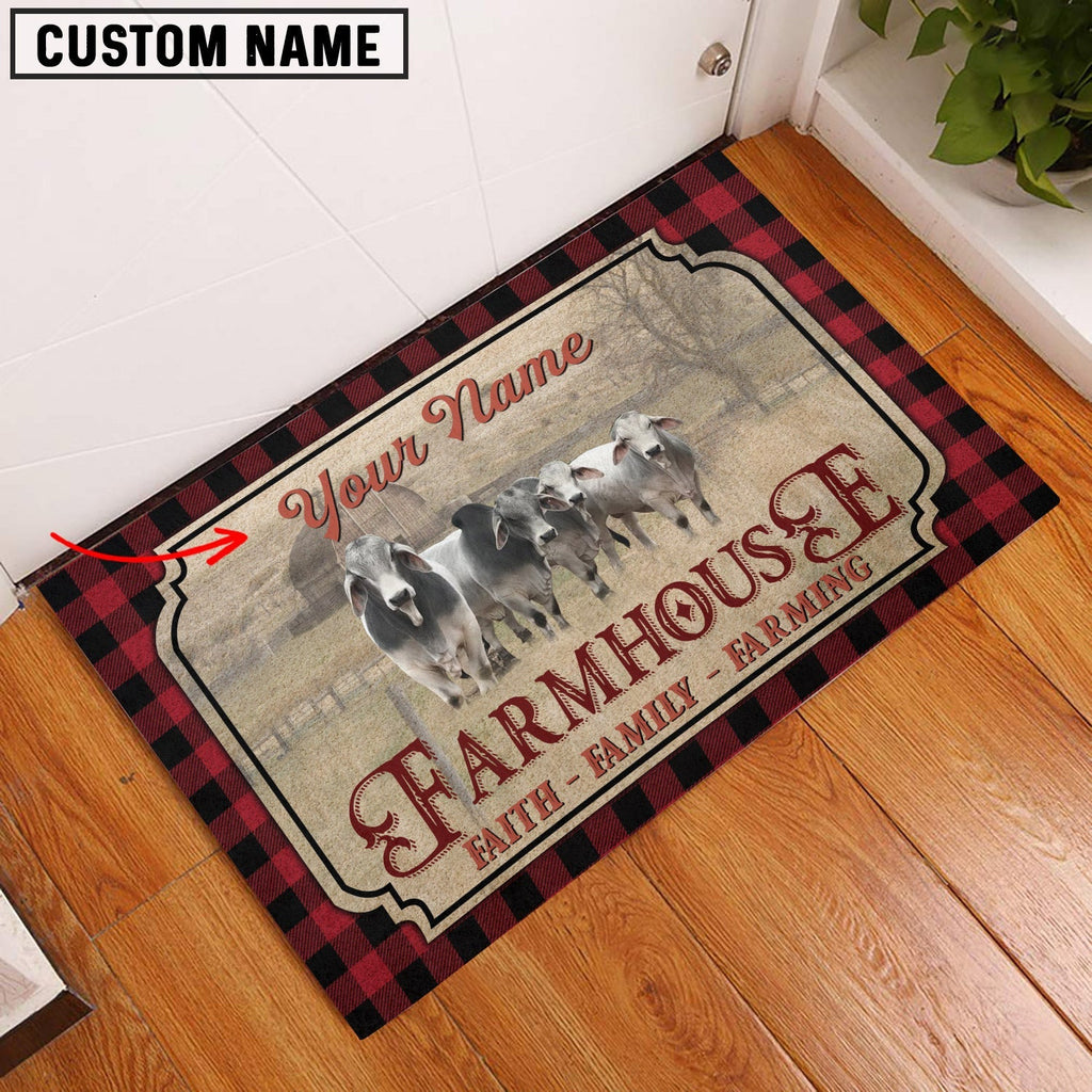 Brahman Faith Family Farming Custom Name Doormat