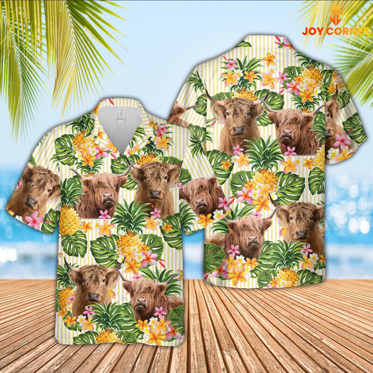 Highland Pineapple Pattern Hawaiian Shirt