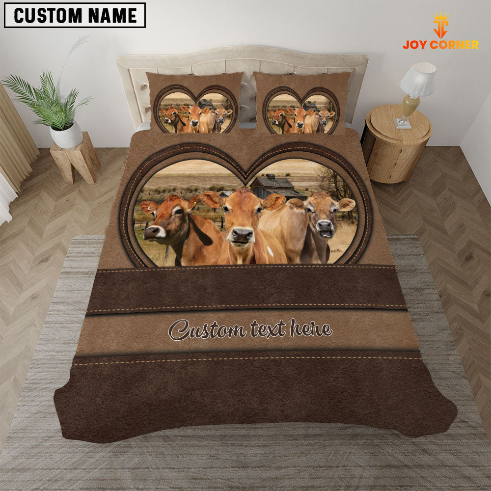 Jersey In Heart Custom Name Bedding Set