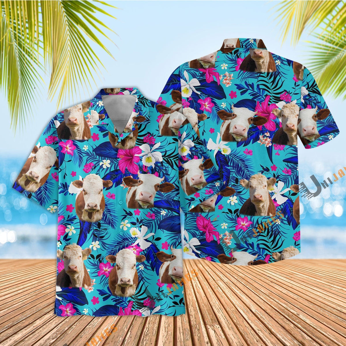 Hereford Cool Flower Color Hawaiian Shirt