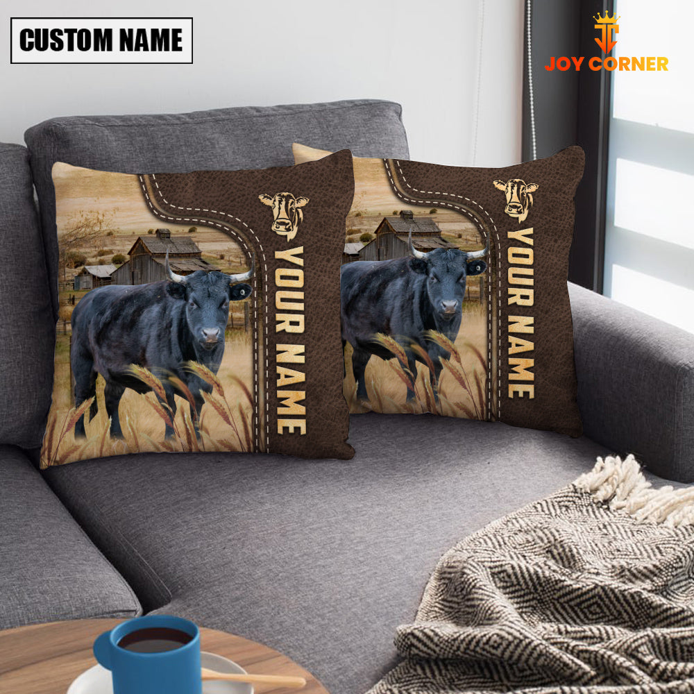 Dexter Custom Name Leather Pattern Pillow Case