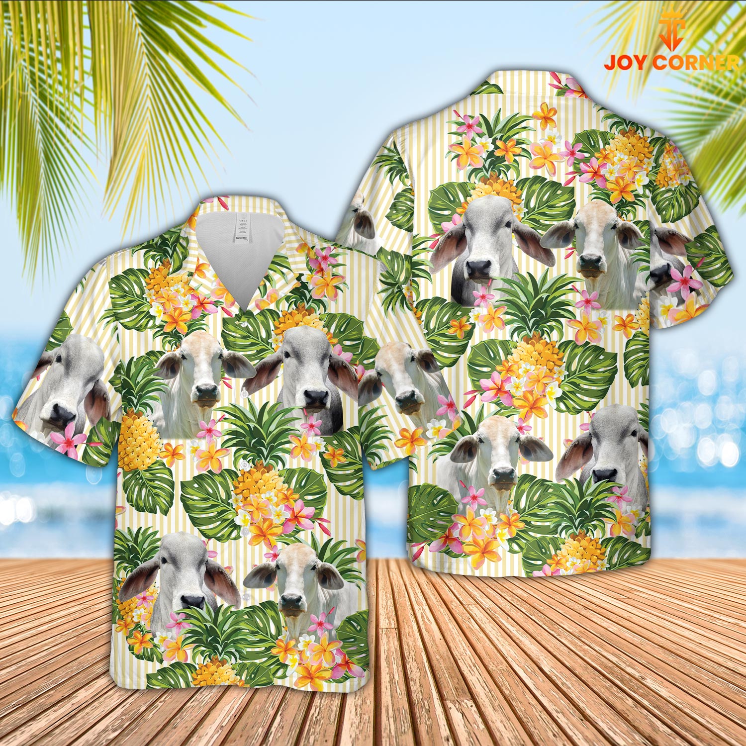 Brahman Pineapple Pattern Hawaiian Shirt