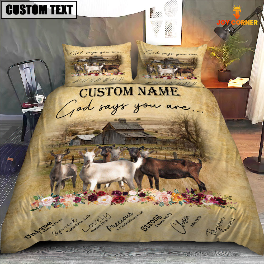 Goat God Says You Are Custom Name Bedding Set