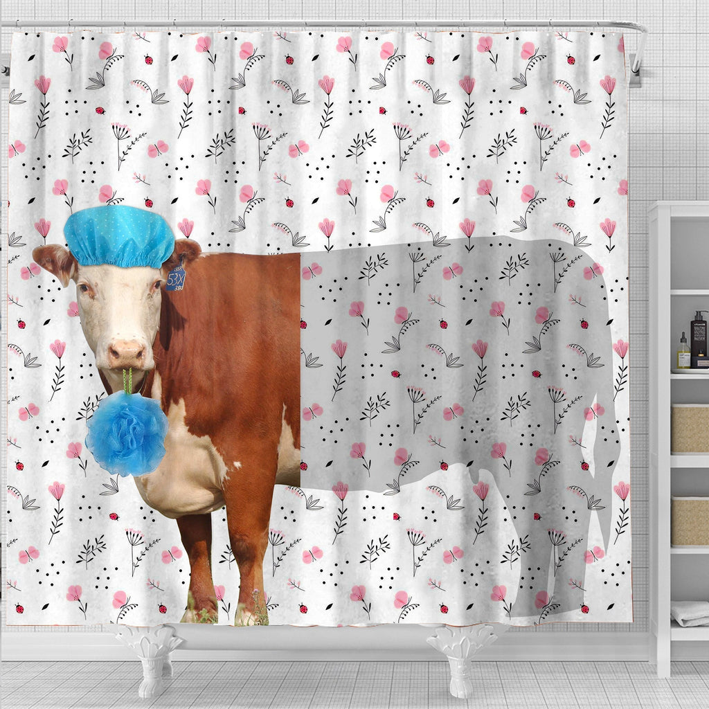 Hereford Flower 3D Shower Curtain