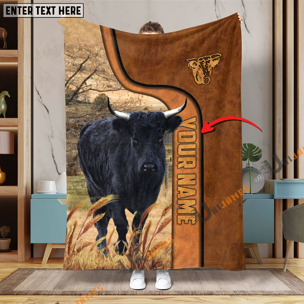 Personalized Name Dexter Premium Brown Pattern Blanket