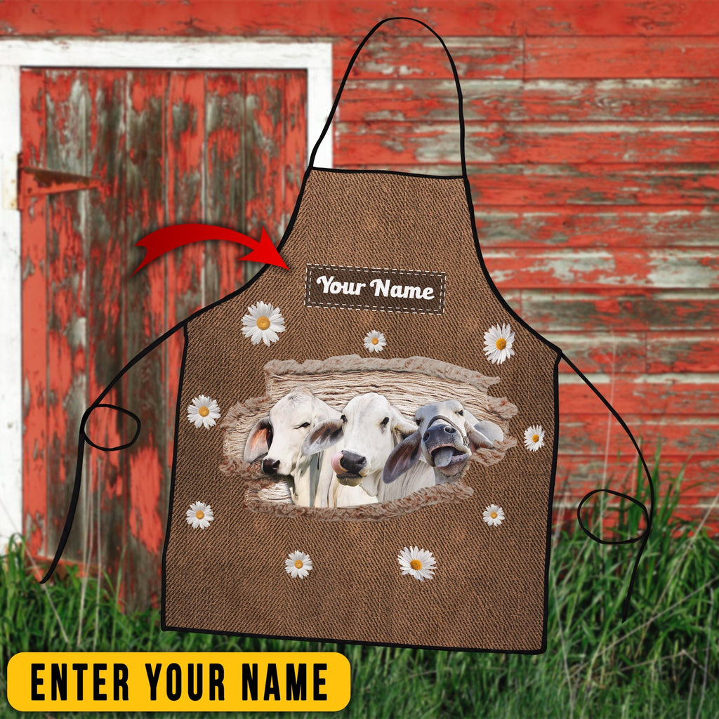 Personalized Name Brahman Happiness 3D Apron