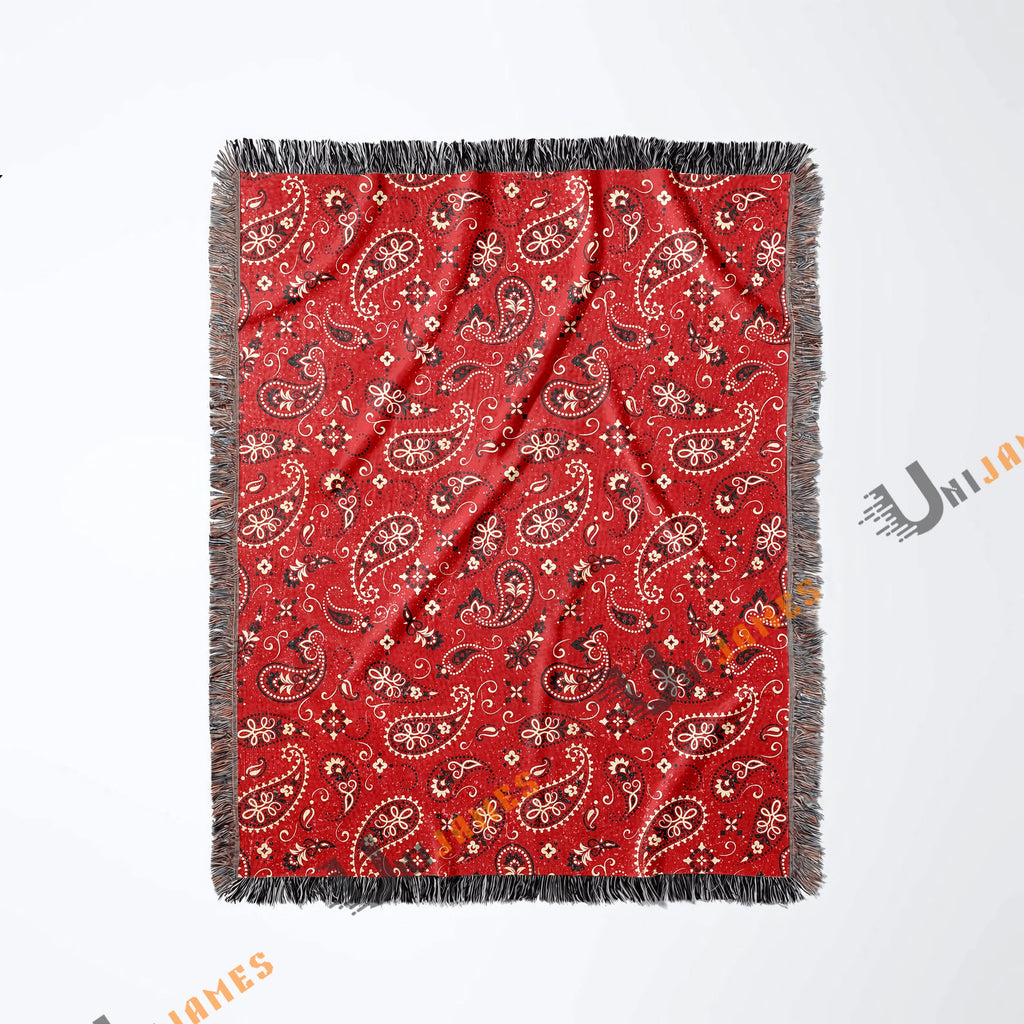 Bandana Pattern Woven Blanket