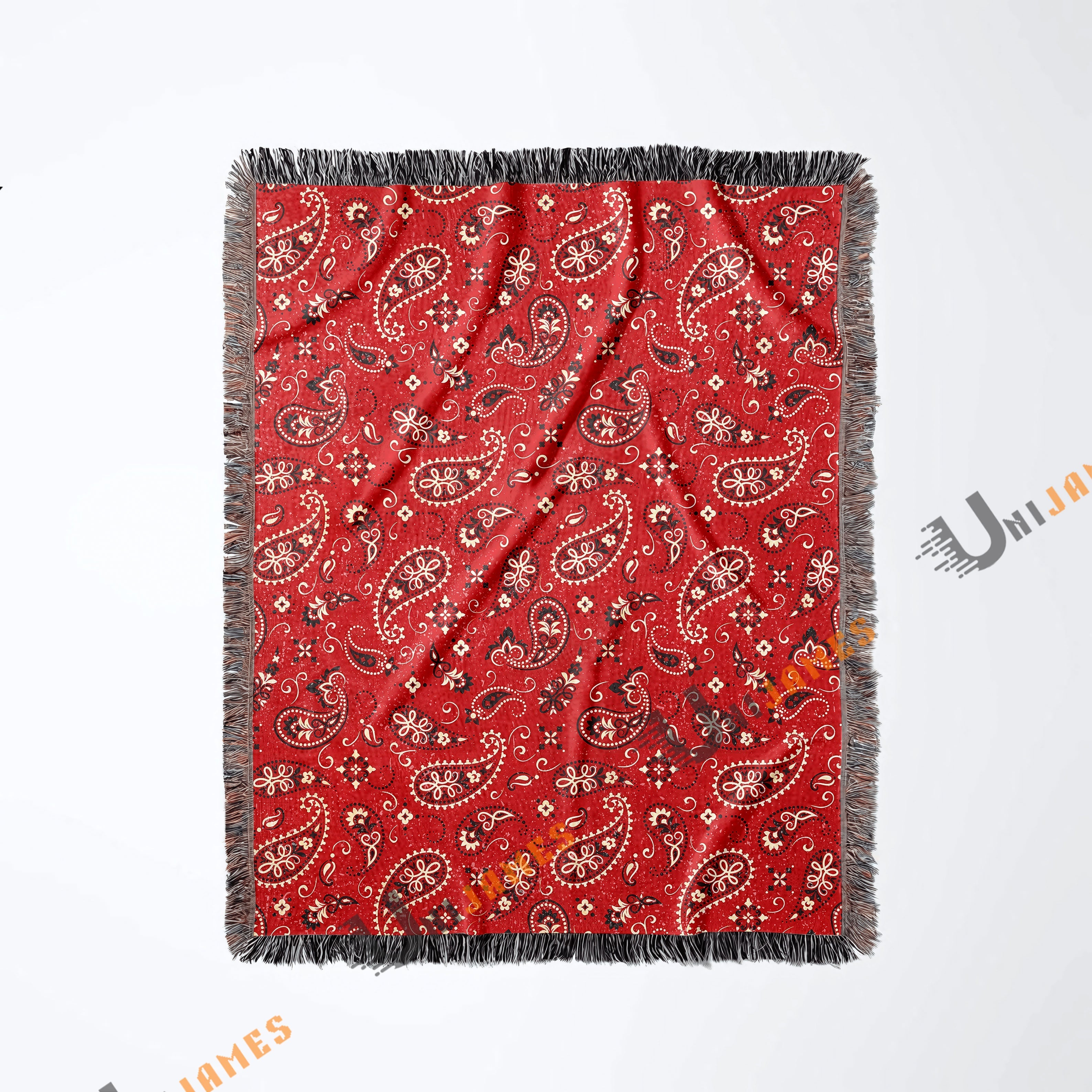 Bandana Pattern Woven Blanket