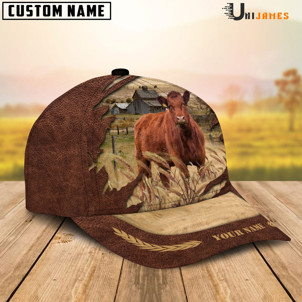 Red Angus Meadow Life Customizes Name Cap