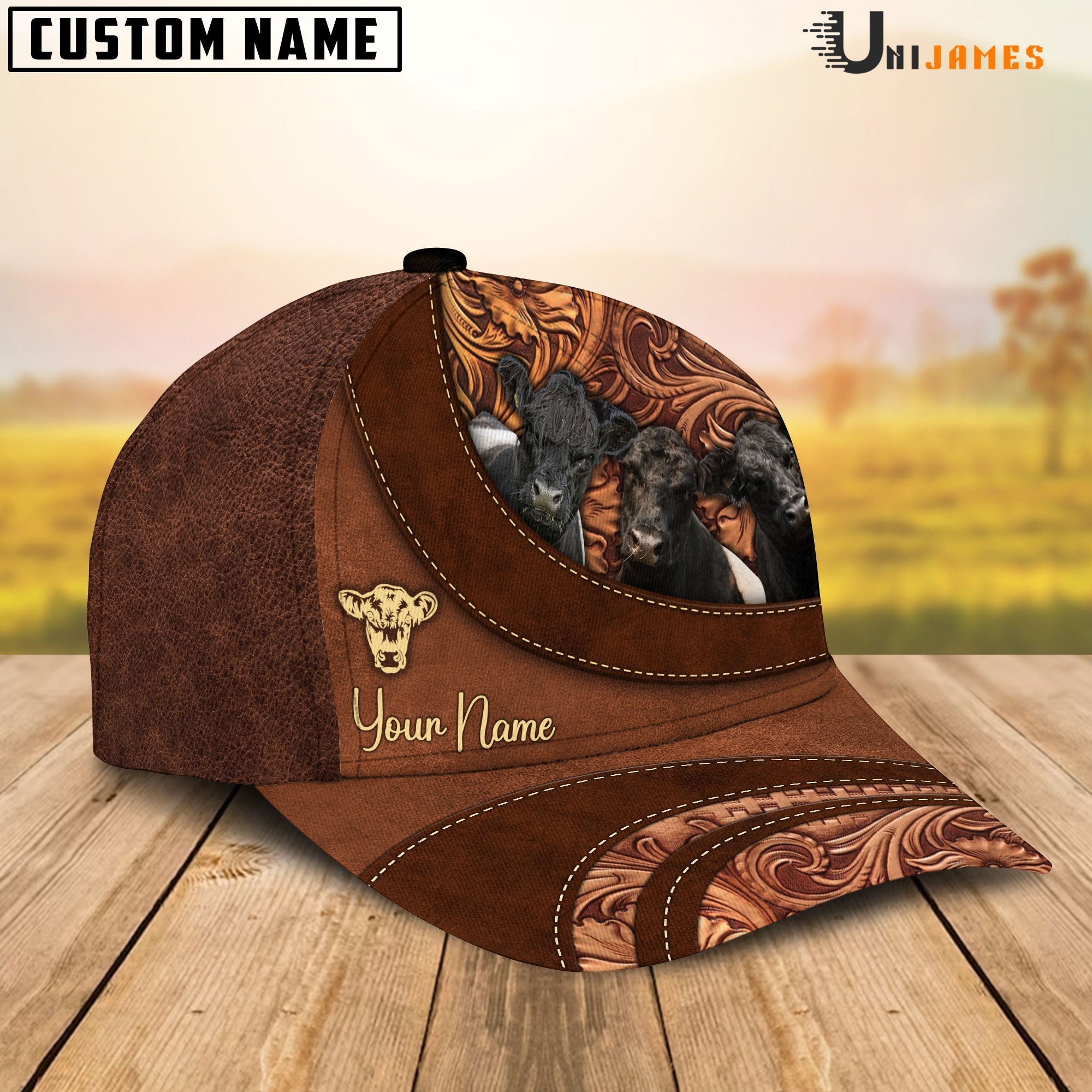 Belted Galloway Farming Life Customized Name Cap