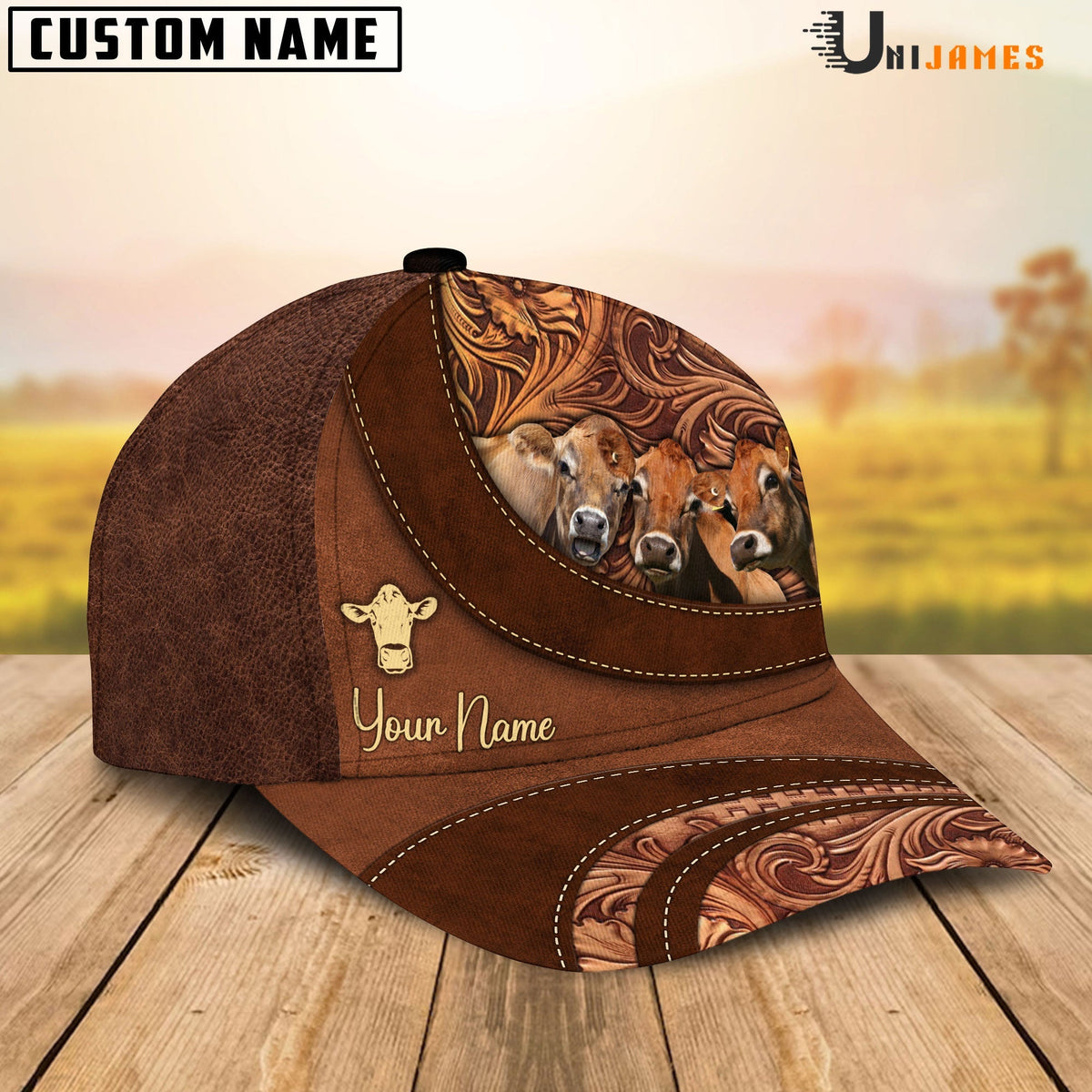Jersey Farming Life Customized Name Cap