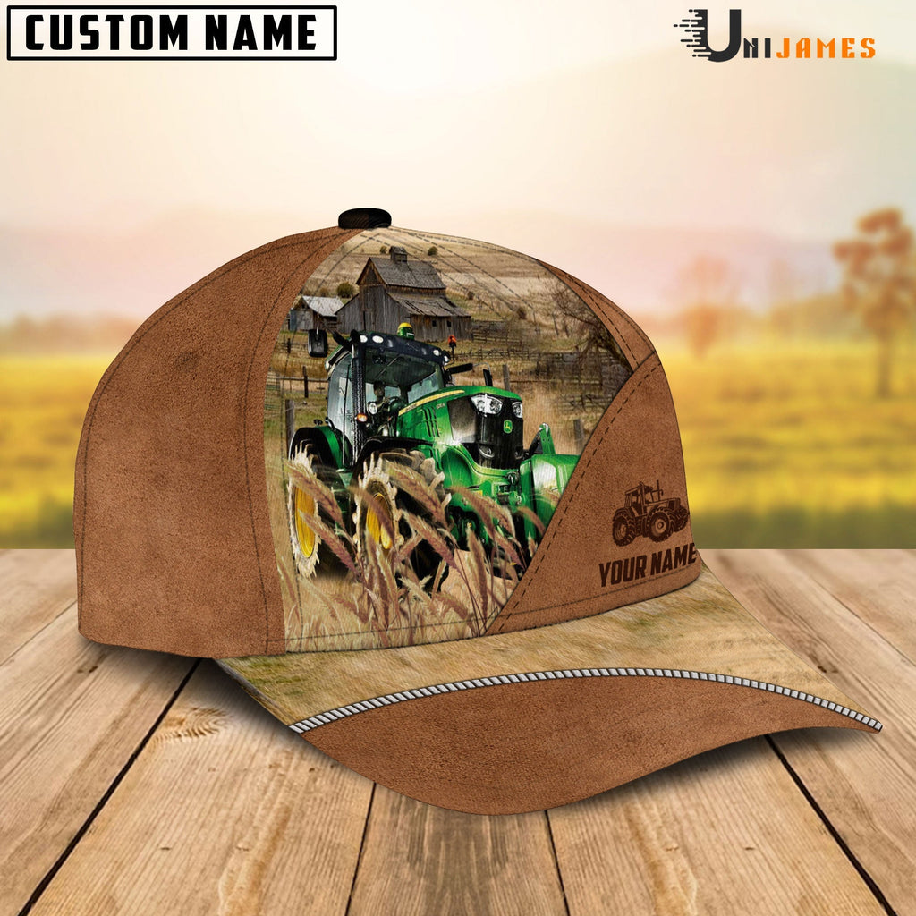 Tractor Cattle Personalized Name Brown Farm Cap