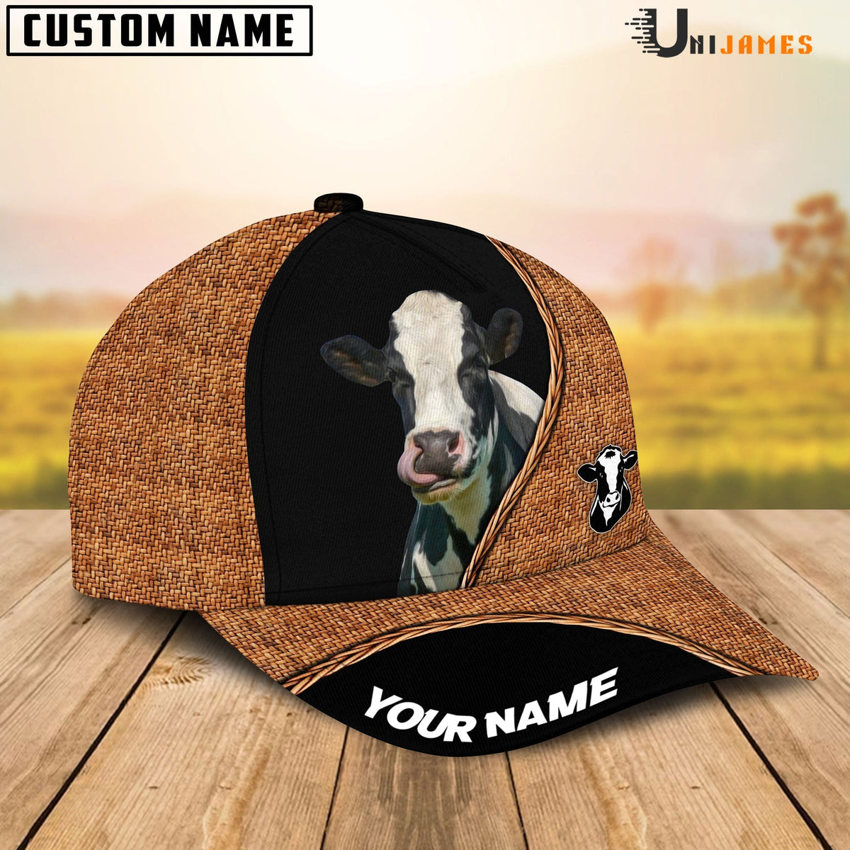 Holstein Rattan Pattern Customized Name Cap