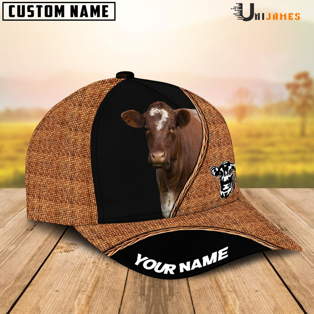 Shorthorn Rattan Pattern Customized Name Cap