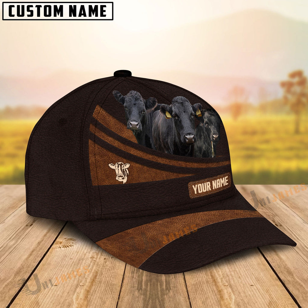 Dexter Farm Leather Pattern Customized Name Cap
