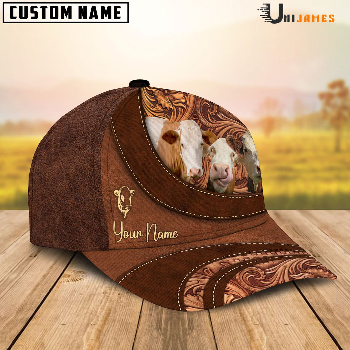 Simmental Farming Life Customized Name Cap