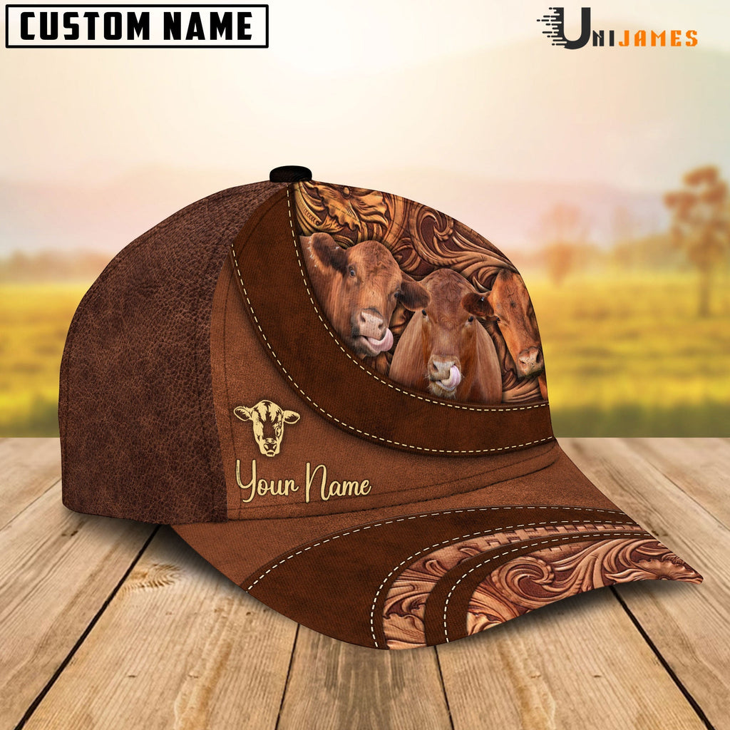 Red Angus Farming Life Customized Name Cap