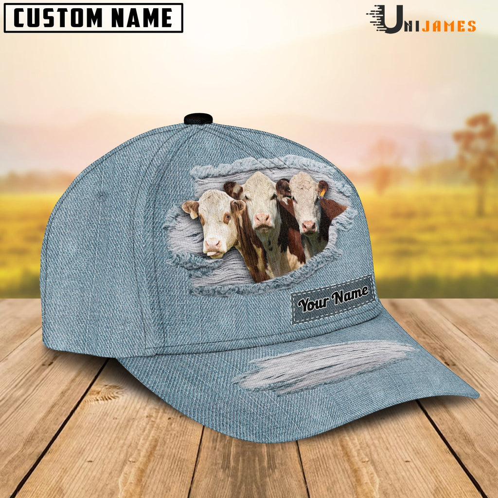 Hereford Jeans Style Pattern Customized Name Cap