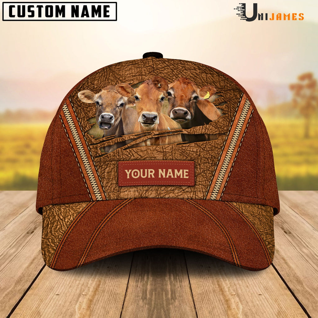 Jersey Happy Face Cattle Customized Name Cap